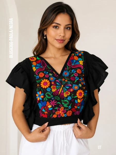 BLUSA366-PAOLA/NEGRA