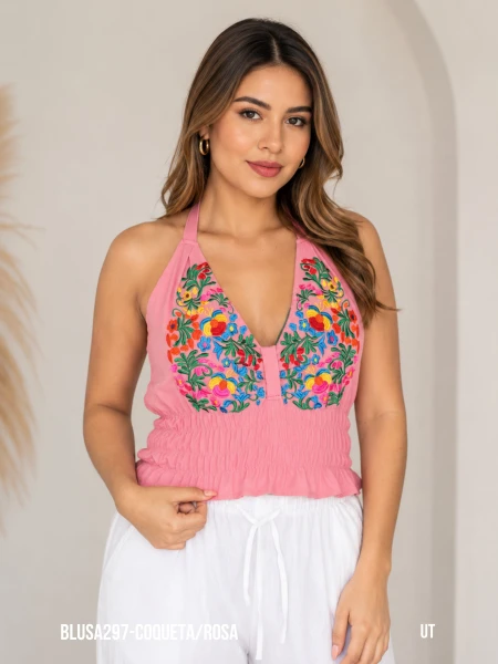 BLUSA297-COQUETA/ROSA
