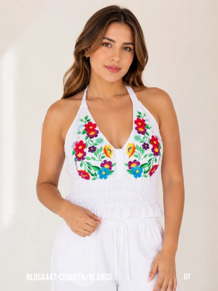 BLUSA447-COQUETA/BLANCO