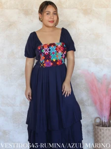 VESTIDO343-RUMINA/AZUL MARINO